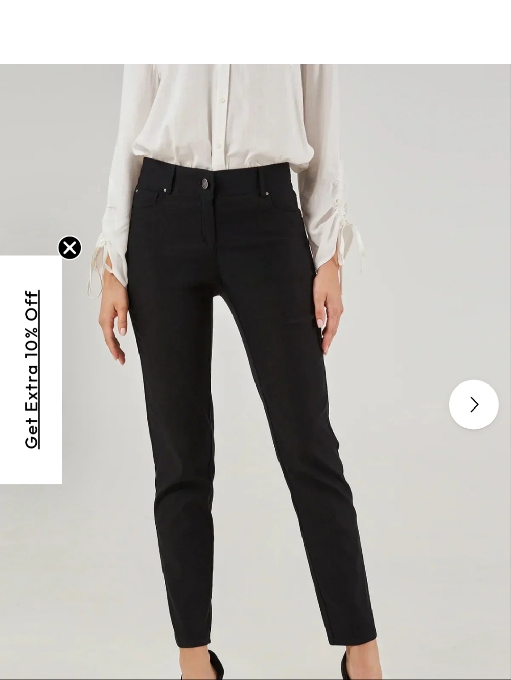Larry Levine Petite Black Stretch Waist Pants